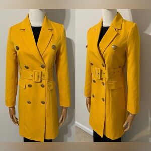 Cumin / Mustard Colored Turkish Trench Coat